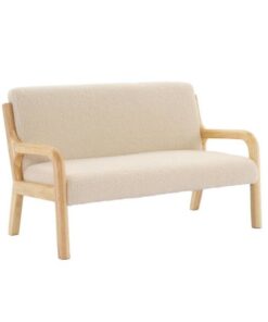 Banquette enfant scandinave en bois beige