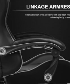 Chaise de Gaming Ergonomique GTPLAYER, Fauteuil de Gamer avec Dossier Réglable à 135°, Hauteur Ajustable et Repose-Pieds Rétactables