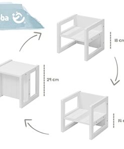 Chaise Enfant Blanche Réversible 3 Hauteurs