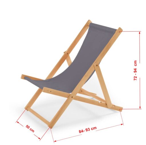 Chaise longue de jardin en bois IMPWOOD, fauteuil relaxant, chaise de plage jaune