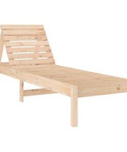 Chaise longue en bois massif de pin 199,5 x 60 x 74 cm de Vidaxl