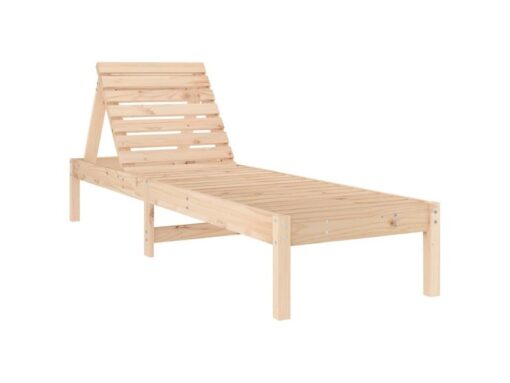 Chaise longue en bois massif de pin 199,5 x 60 x 74 cm de Vidaxl