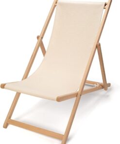 Cordeline Chilienne en Bois Pliable, couleur écru, dimensions repliée : 55 x 132 x 5 cm