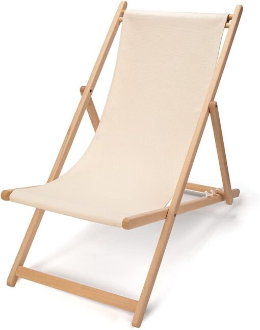 Cordeline Chilienne en Bois Pliable, couleur écru, dimensions repliée : 55 x 132 x 5 cm