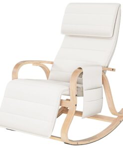 Fauteuil à Bascule en Bois Beige