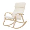 Fauteuil à Bascule en Bois Beige