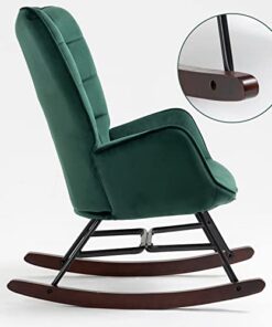 Fauteuil à bascule rétro en velours