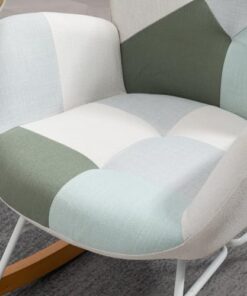 Fauteuil à Bascule Scandinave en Tissu