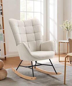 Fauteuil à Bascule Scandinave en Tissu