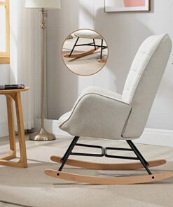 Fauteuil à Bascule Scandinave en Tissu