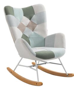 Fauteuil à Bascule Scandinave en Tissu