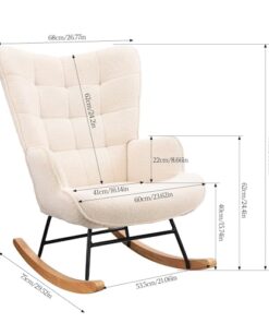 Fauteuil à bascule Sherpa en bois