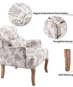 Fauteuil Baroque Beige en Lin Confortable