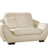 Fauteuil beige en cuir Julietta