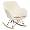 Fauteuil berçant Olmeto bouclette blanc