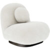 Fauteuil bouclette fausse fourrure blanc