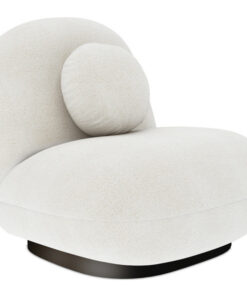 Fauteuil bouclette fausse fourrure blanc