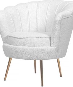 Fauteuil bouclette Floria blanc