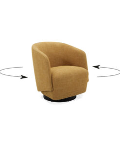 Fauteuil cabriolet design pivotant jaune