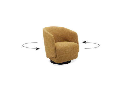 Fauteuil cabriolet design pivotant jaune