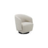 Fauteuil cabriolet pivotant beige Emeric