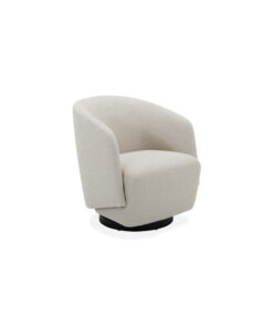 Fauteuil cabriolet pivotant beige Emeric