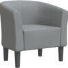 Fauteuil Cabriolet Rembourré Gris Clair