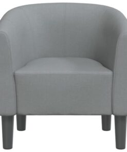 Fauteuil Cabriolet Rembourré Gris Clair