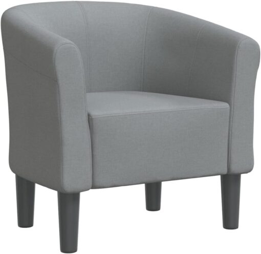 Fauteuil Cabriolet Rembourré Gris Clair