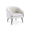 Fauteuil cabriolet velours plissé beige