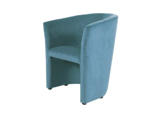 Fauteuil cabriolet velours turquoise