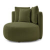 Fauteuil César tissu bouclette vert Bobochic