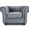 Fauteuil Chesterfield Asti - Glamour Gris