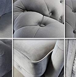 Fauteuil Chesterfield Asti - Glamour Gris