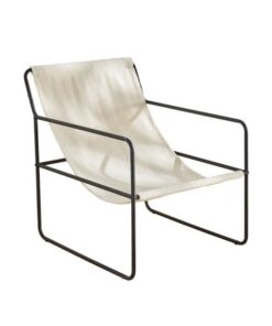 Fauteuil chilienne bouclette rétro 76x63 cm