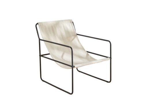 Fauteuil chilienne bouclette rétro 76x63 cm