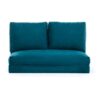 Fauteuil convertible 2 places velours bleu