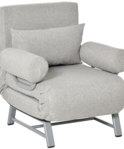 Fauteuil convertible inclinable 1 place gris