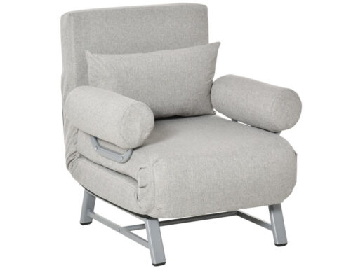 Fauteuil convertible inclinable 1 place gris