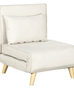 Fauteuil convertible scandinave 1 place beige