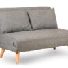 Fauteuil convertible tissu gris clair 2 places