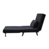 Fauteuil convertible velours noir une place