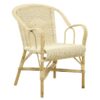 Fauteuil crapaud en rotin naturel