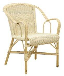 Fauteuil crapaud en rotin naturel