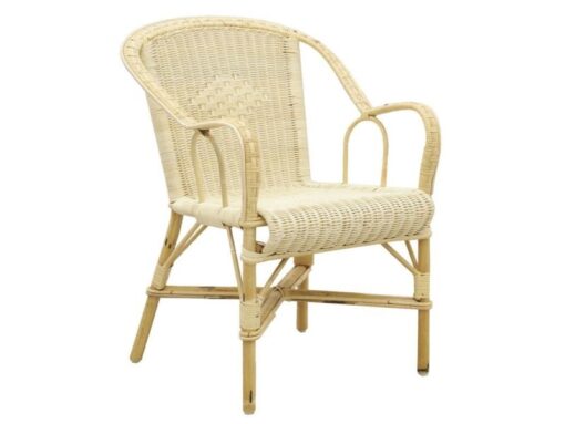 Fauteuil crapaud en rotin naturel