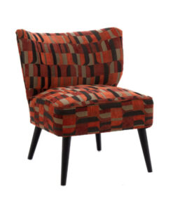 Fauteuil crapaud multicolore motifs géométriques