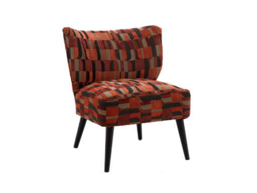 Fauteuil crapaud multicolore motifs géométriques