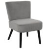 Fauteuil crapaud velours côtelé gris