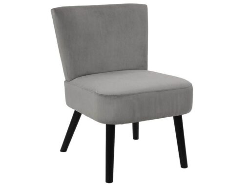 Fauteuil crapaud velours côtelé gris