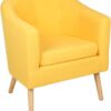 Fauteuil Crapaud Velours Scandinave 1 Personne